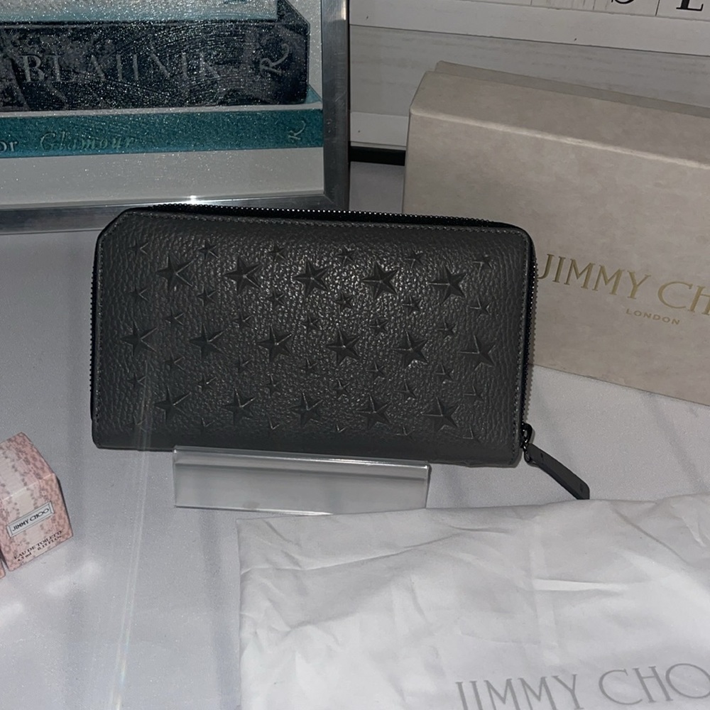 Jimmy Choo Carnaby wallet with mixed stars NWOT - Picture 4 of 15